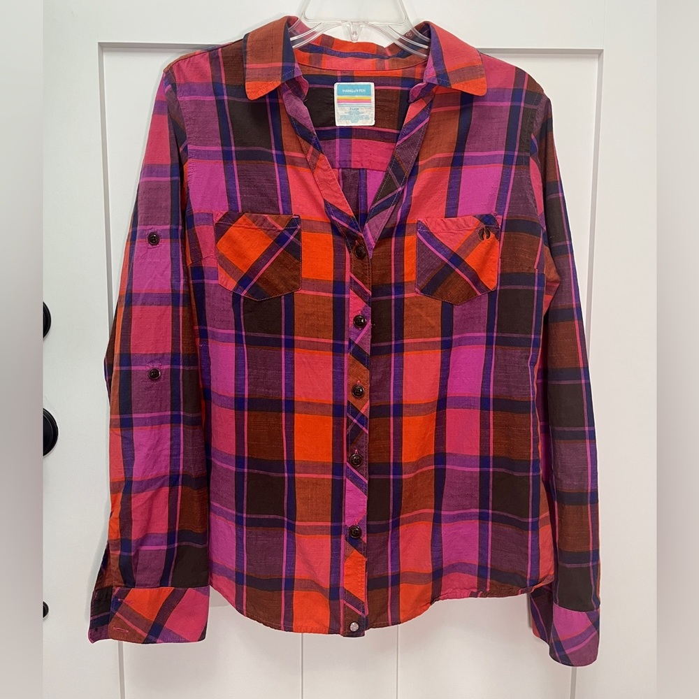 ✨VINTAGE✨ Hang Ten Multicolor Ladies Button-down Shirt